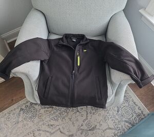 SNOZU Black Softshell Jacket with Neon Green Accent